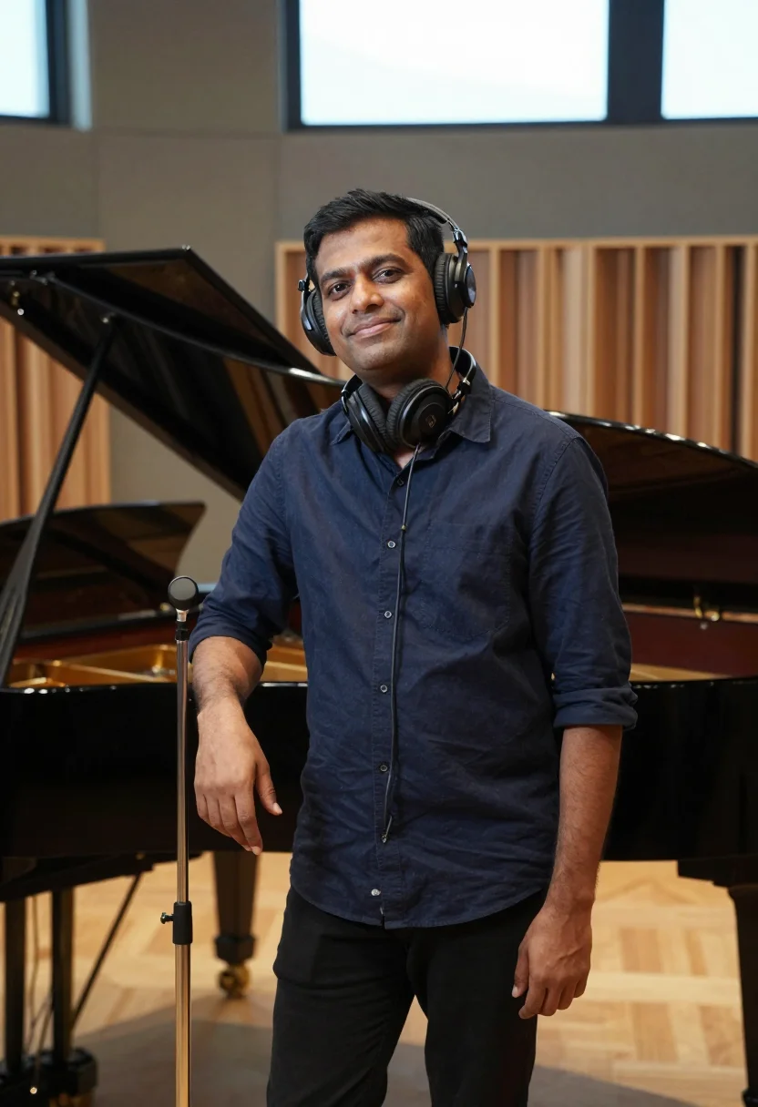 AI abbey road console sample — portrait of a man, half-length portrait of a British-Indian