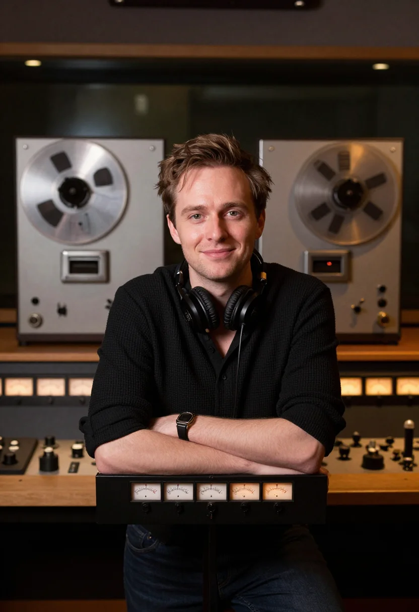 AI abbey road console sample — portrait of a man, half-length portrait of an English man in