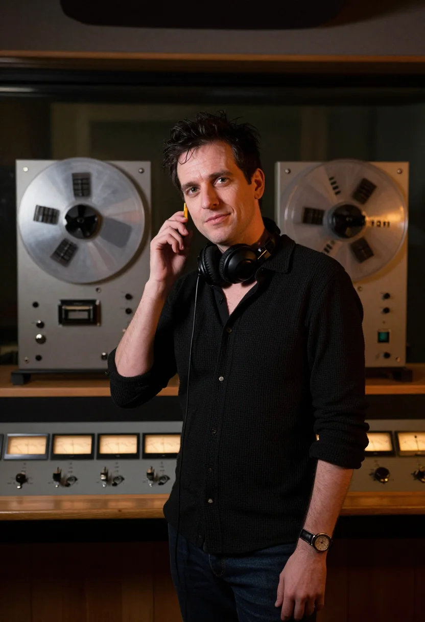 AI abbey road console sample — portrait of a man, chest-up portrait of a Welsh man in his f
