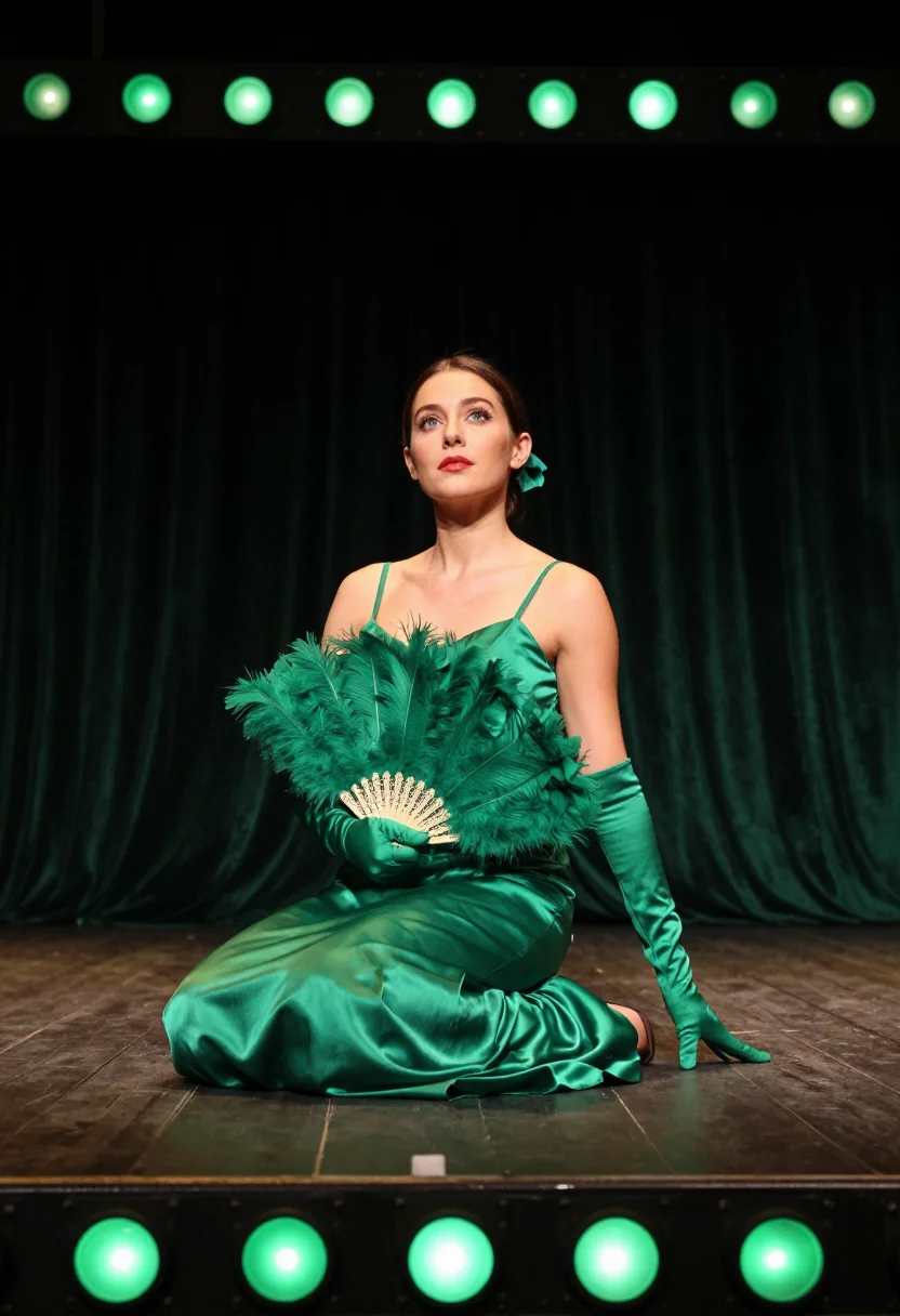 AI absinthe green sample — portrait of a woman, full-length portrait of a woman in her