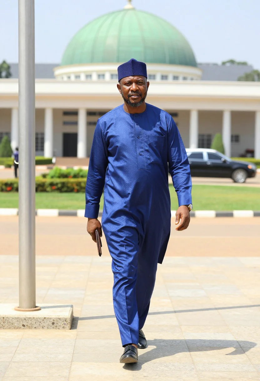 AI abuja rock sample — portrait of an official, full-length portrait of a Nigerian