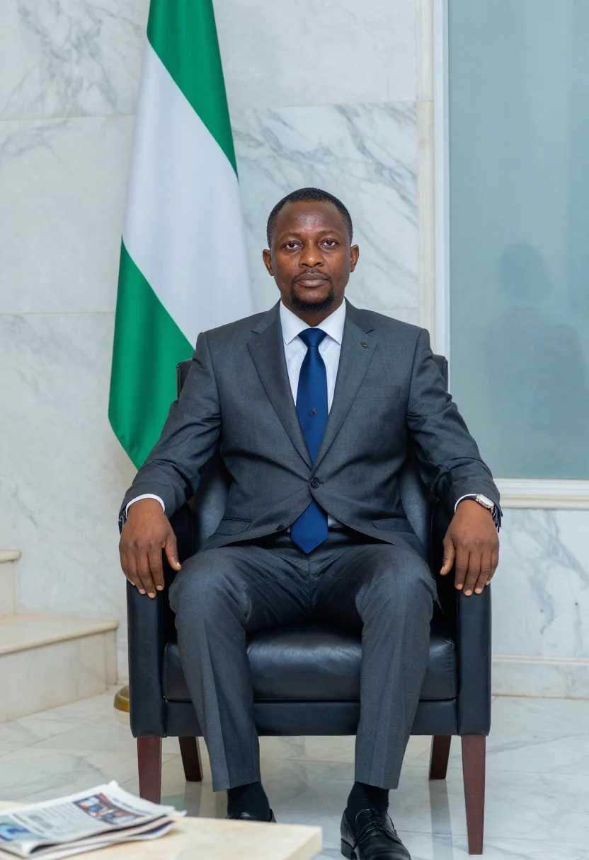 AI abuja rock sample — portrait of an official, waist-up portrait of a Nigerian man