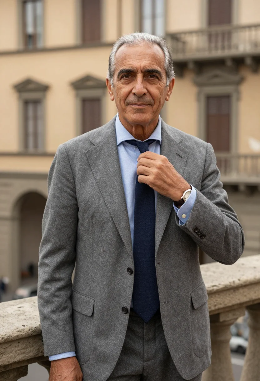 AI agnelli sample — portrait of a man, chest-up portrait of an Italian man in hi