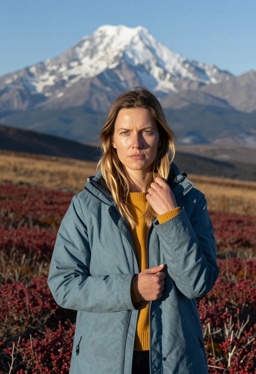 AI alaska sample — portrait of a traveler, close portrait of a Western-European