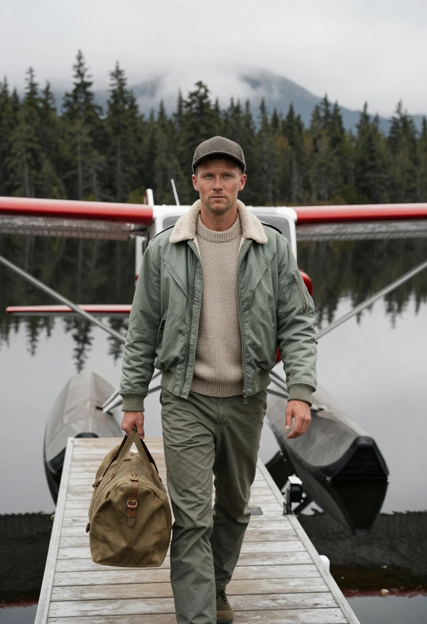 AI alaska sample — portrait of a traveler, three-quarter-length portrait of a W