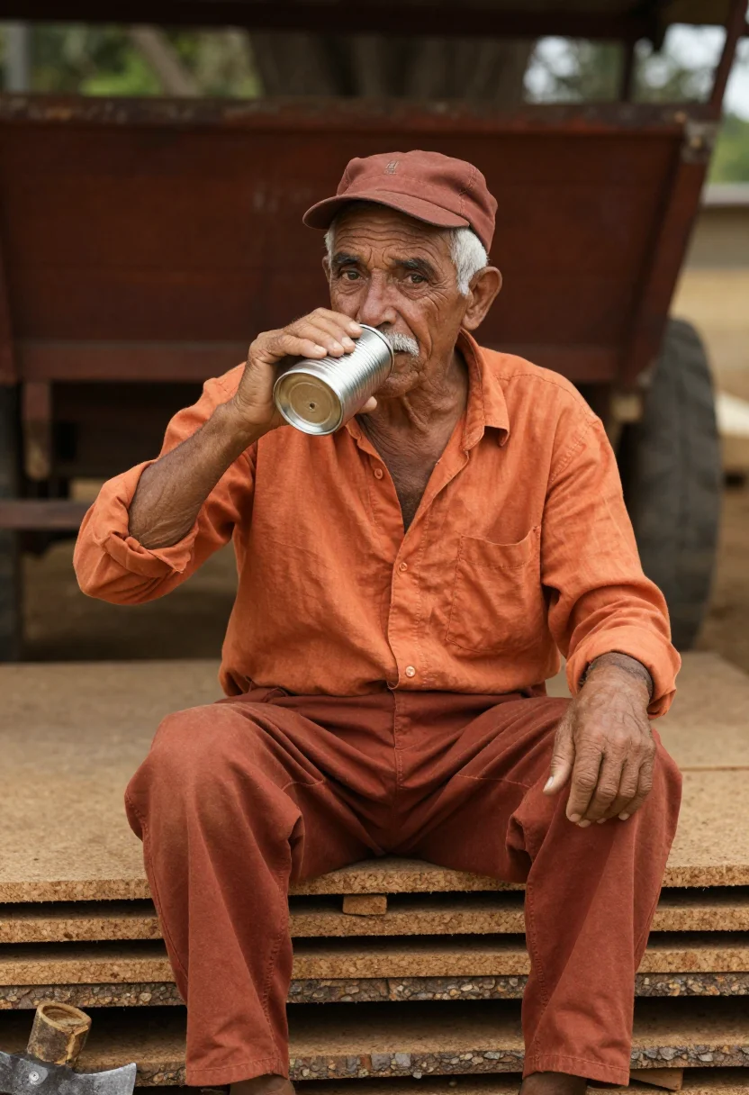 AI alentejo cork sample — portrait of a man, a man in his sixties with deeply lined ta
