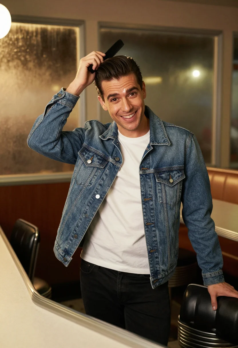 AI alex turner am sample — portrait of a man, half-length portrait of a man of Western-