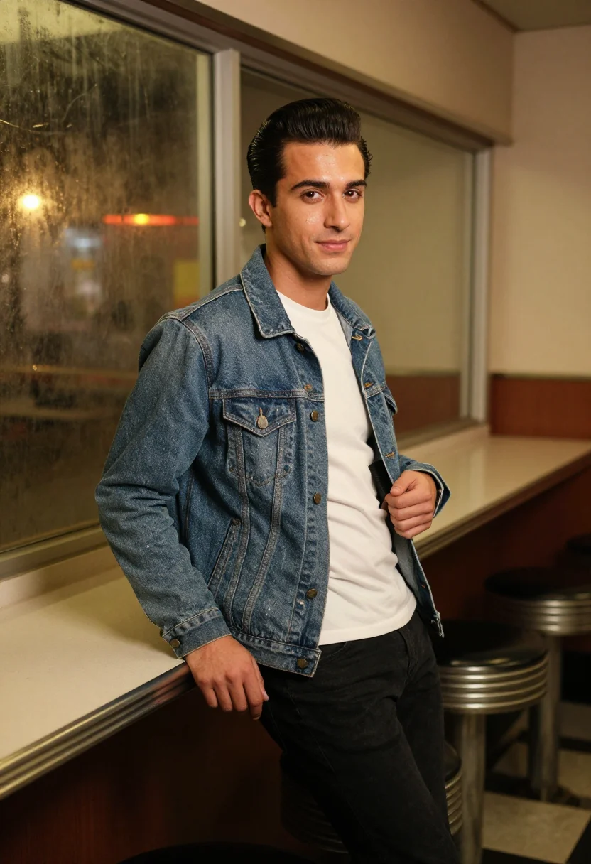 AI alex turner am sample — portrait of a man, three-quarter-length portrait of a man of