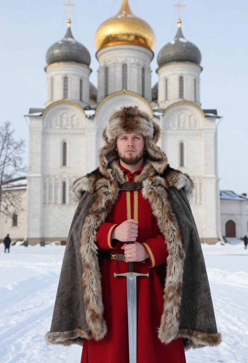 AI alexander nevsky sample — portrait of a man, three-quarter-length portrait of an Easte