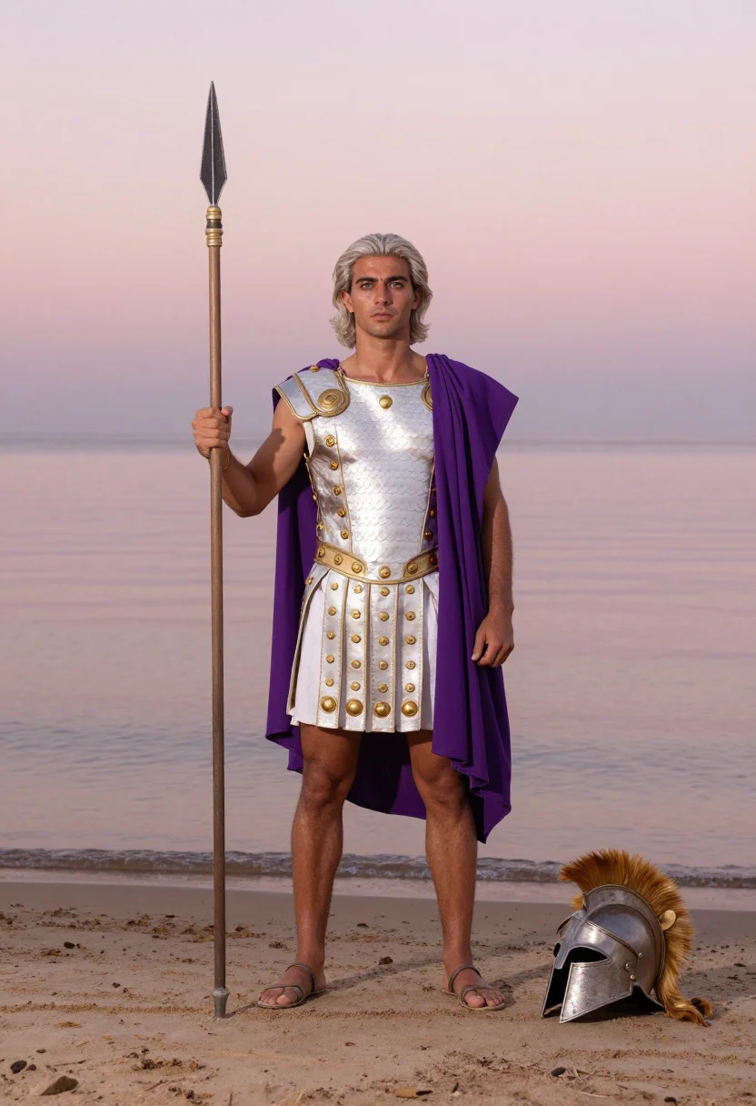 AI alexander sample — portrait of a man, full-length portrait of a Macedonian man
