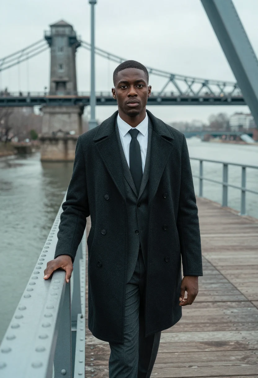 AI ali sample — portrait of a man, three-quarter-length portrait of a Black