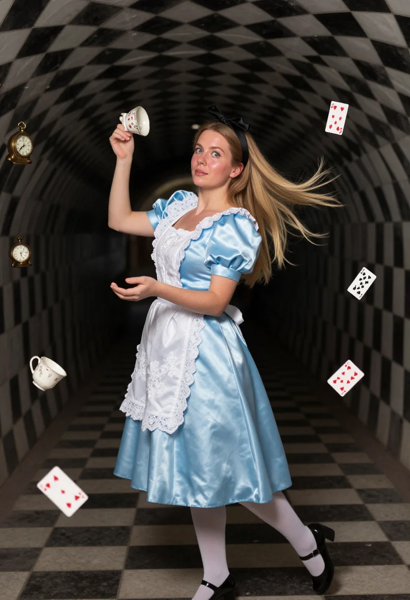 AI alice wonderland sample — portrait of a woman, half-length portrait of a Western-Europ
