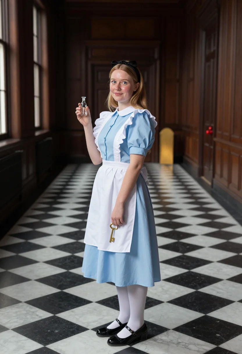 AI alice wonderland sample — portrait of a woman, three-quarter-length portrait of a West