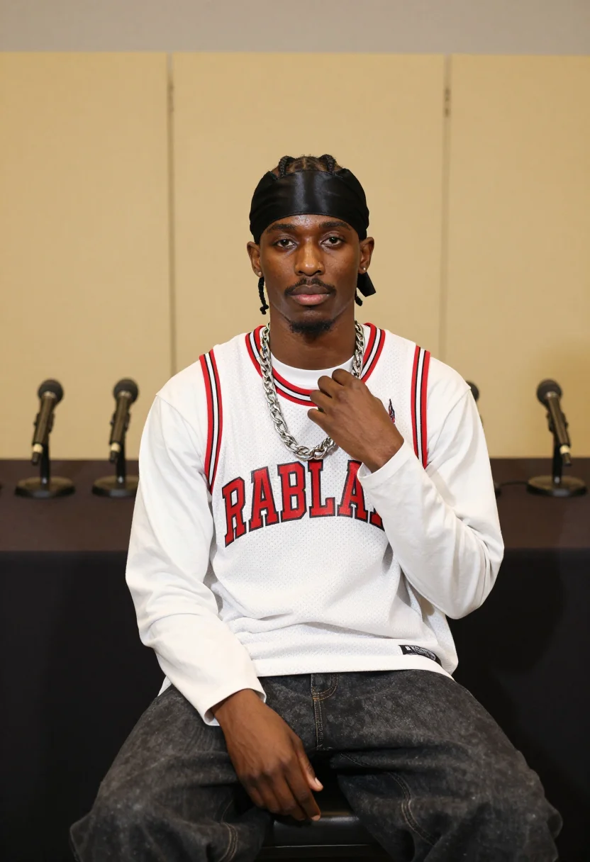 AI allen iverson 2001 sample — portrait of a man, half-length portrait of a man of African-