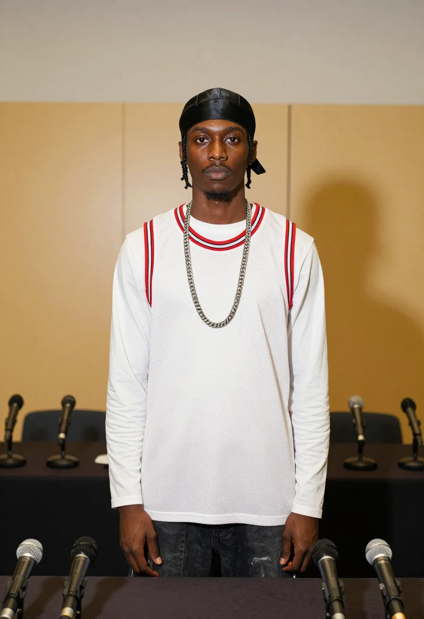 AI allen iverson 2001 sample — portrait of a man, close half-length portrait of a man of Af