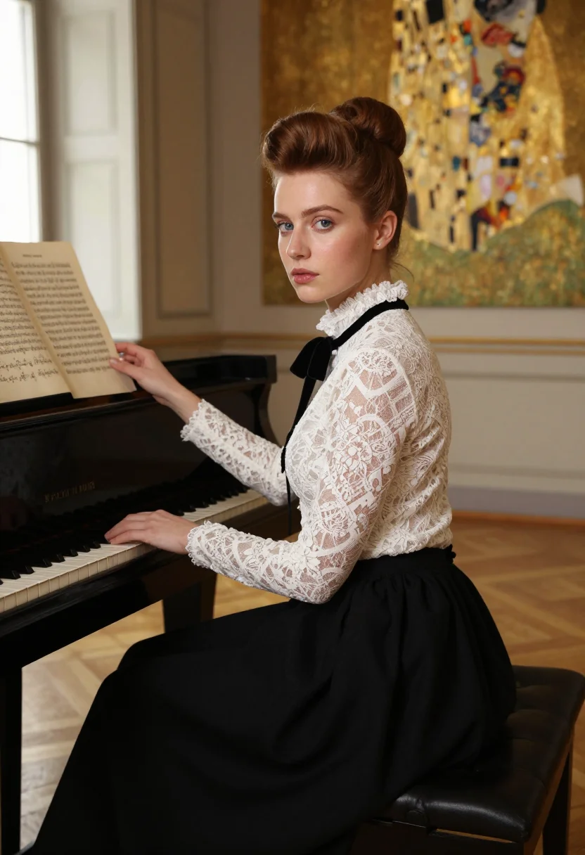 AI alma mahler sample — portrait of a woman, three-quarter-length portrait of a Cent