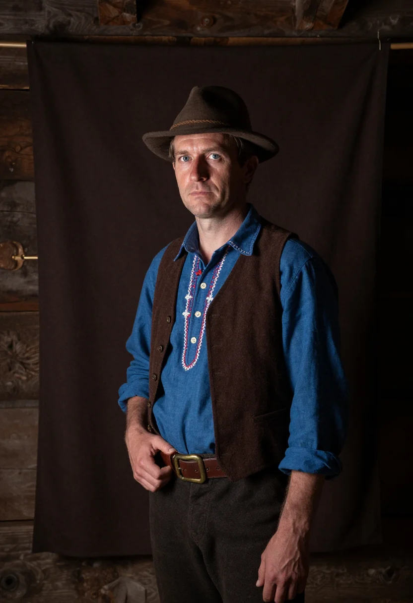 AI alpabzug sample — portrait of a man, half-length portrait of a Swiss man in hi
