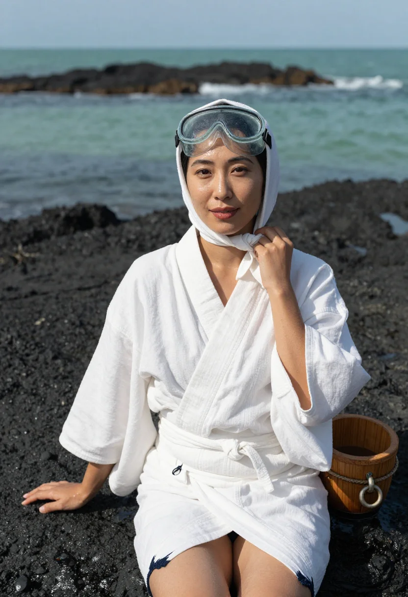 AI ama diver sample — portrait of a woman, chest-up portrait of a Japanese woman i