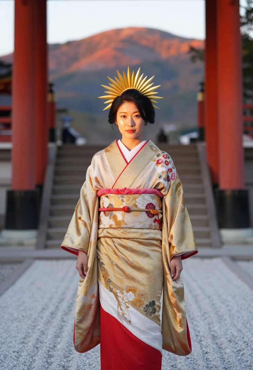 AI amaterasu sample — portrait of a woman, half-length portrait of a Japanese woma