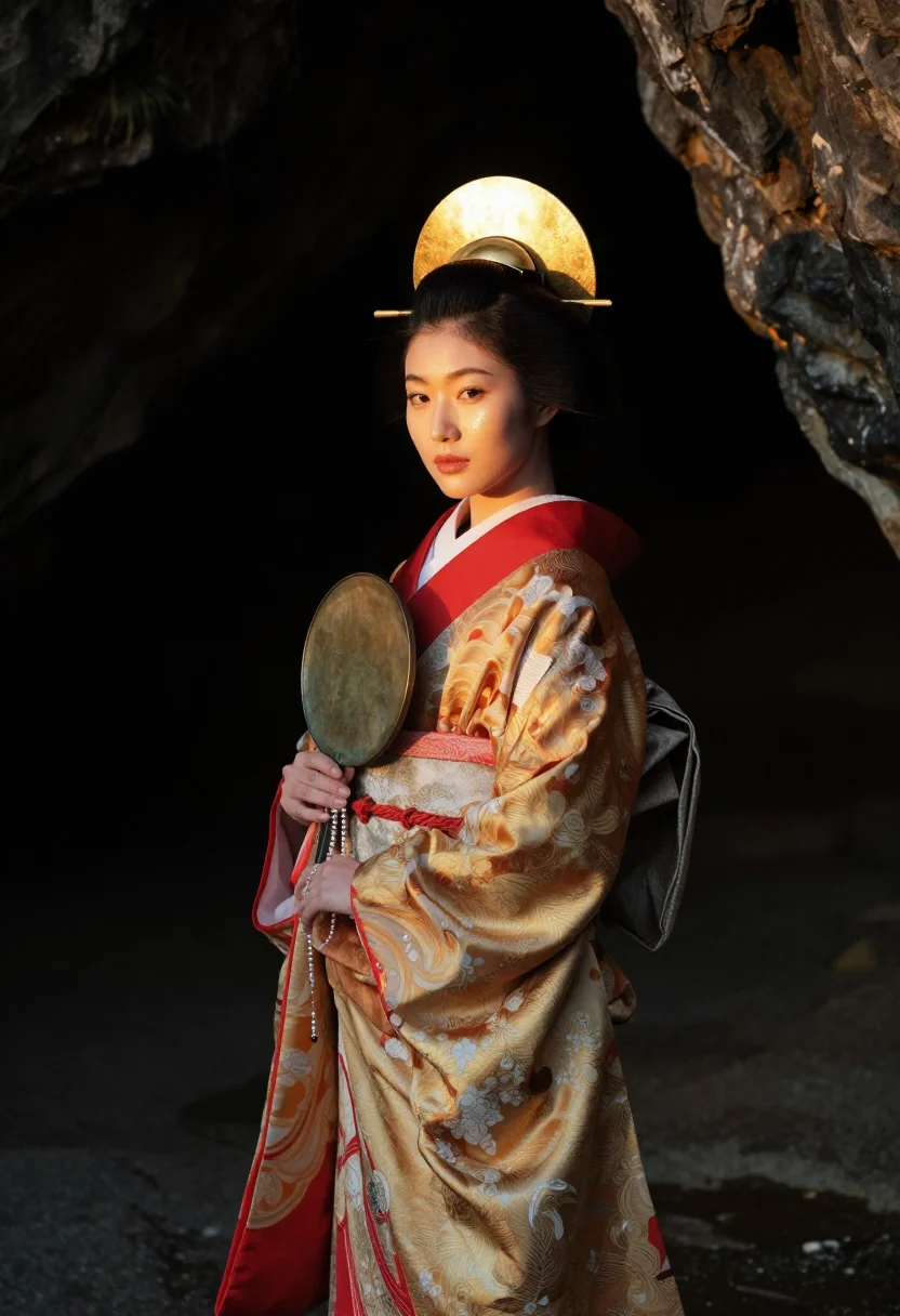 AI amaterasu sample — portrait of a woman, half-length three-quarter portrait of a