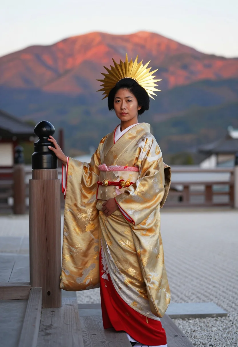 AI amaterasu sample — portrait of a woman, three-quarter-length portrait of a Japa