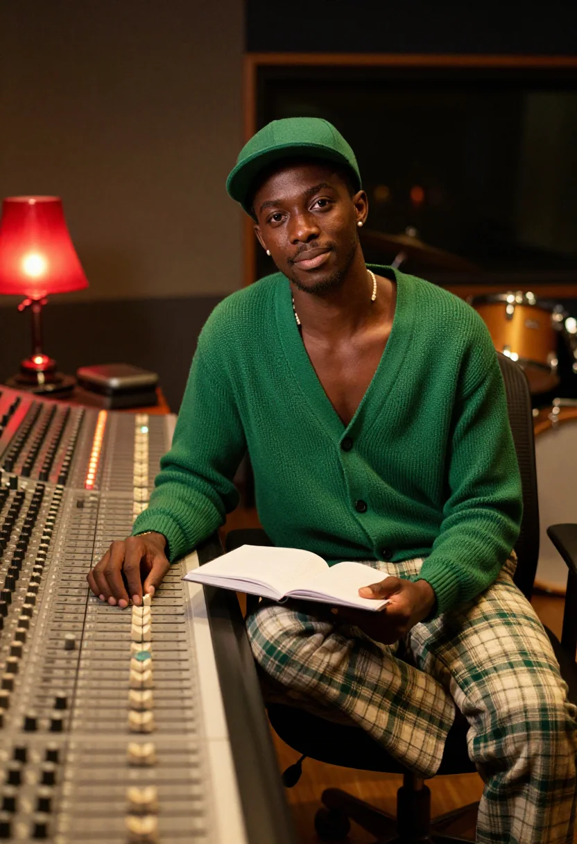 AI andre 3000 sample — portrait of a man, half-length portrait of a Black man with