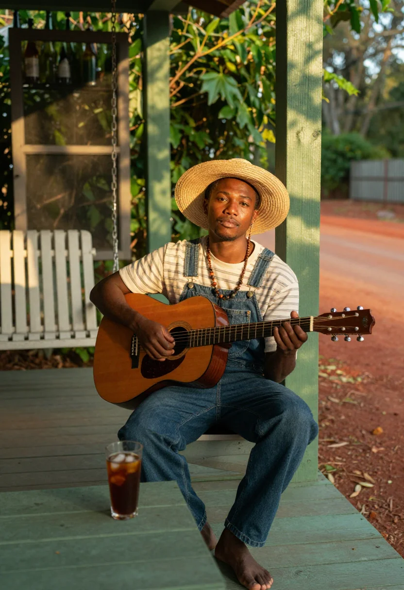 AI andre 3000 sample — portrait of a man, three-quarter-length portrait of a Black