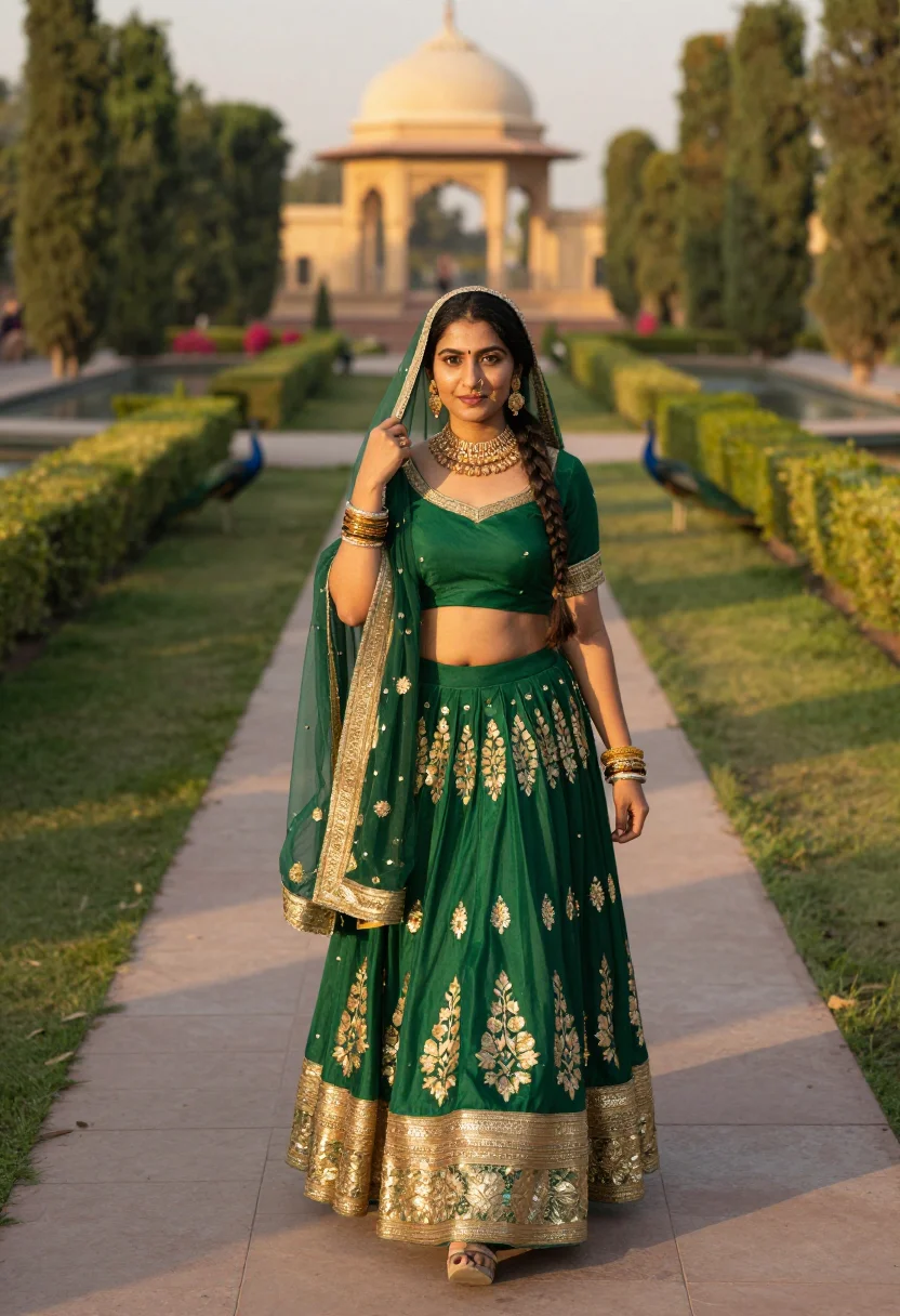 AI anita dongre sample — portrait of a woman, full-length portrait of a Rajasthani wo