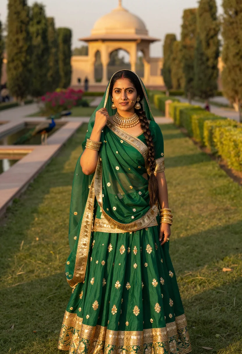 AI anita dongre sample — portrait of a woman, half-length portrait of a Rajasthani wo