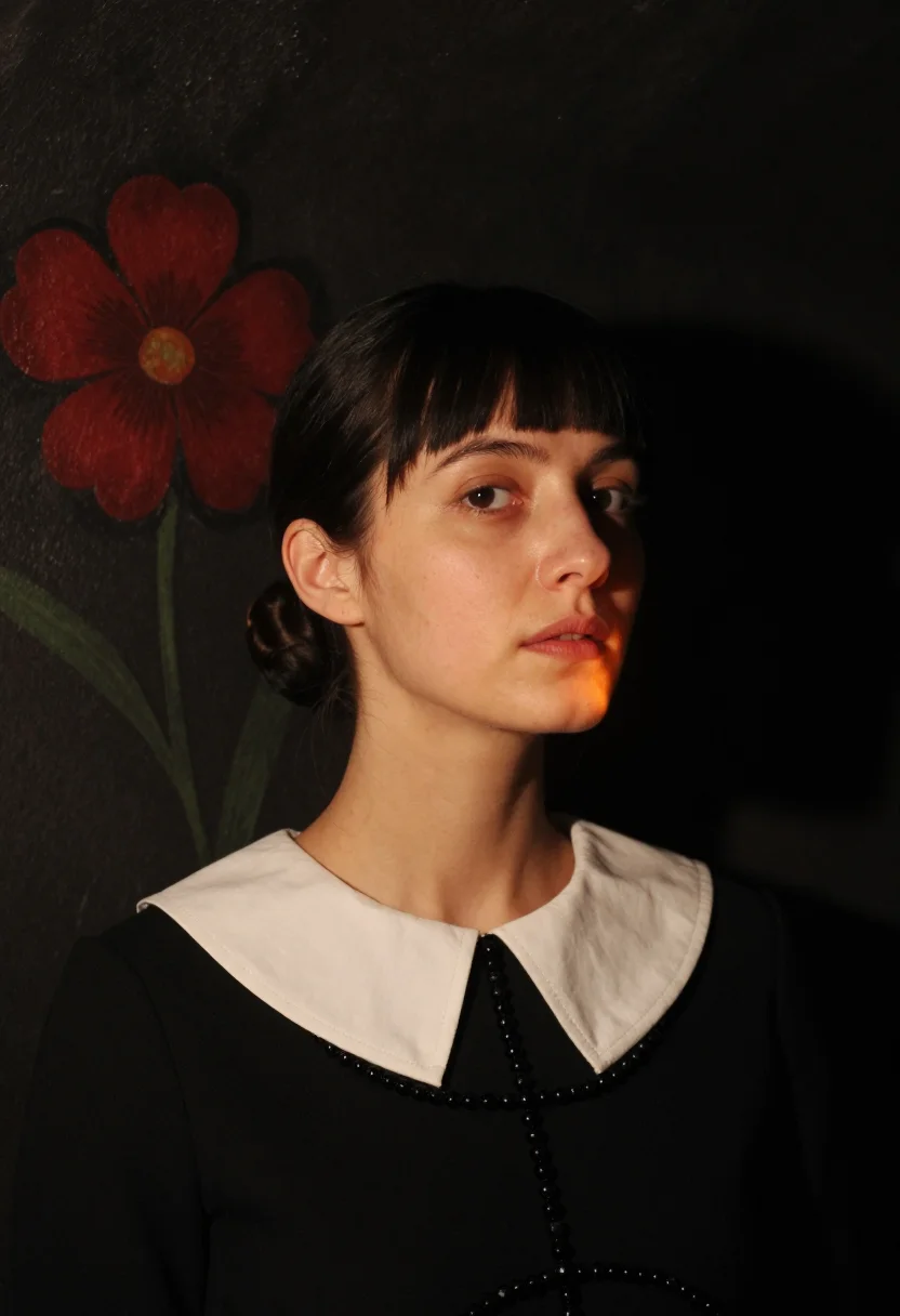 AI anna akhmatova sample — portrait of a woman, head-and-shoulders portrait of a Wester