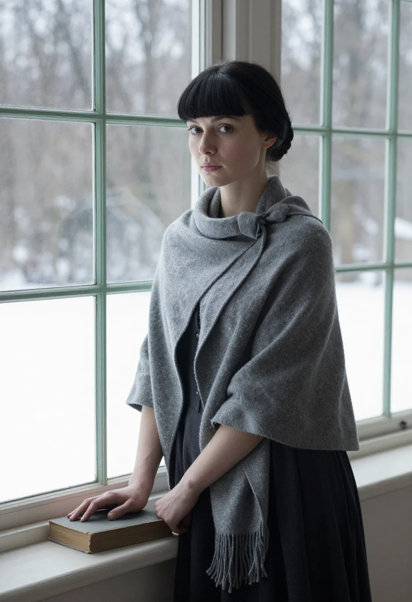 AI anna akhmatova sample — portrait of a woman, half-length portrait of a Western-Europ