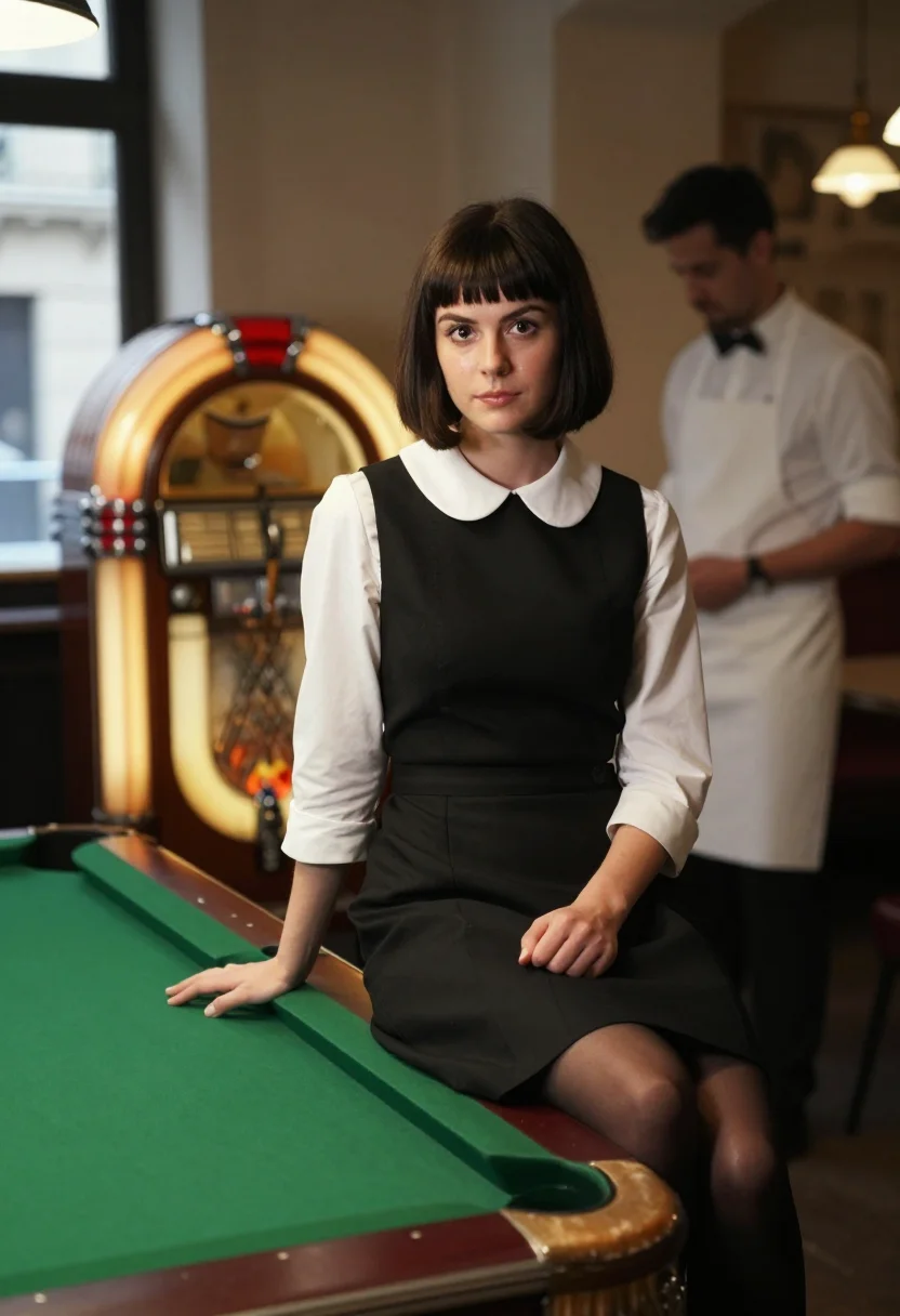 AI anna karina sample — portrait of a woman, three-quarter-length portrait of a Dani