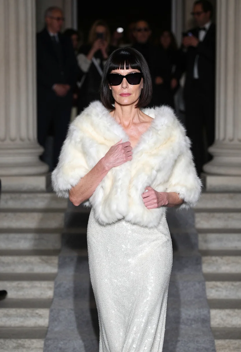 AI anna wintour sample — portrait of a woman, close half-length portrait of a Western