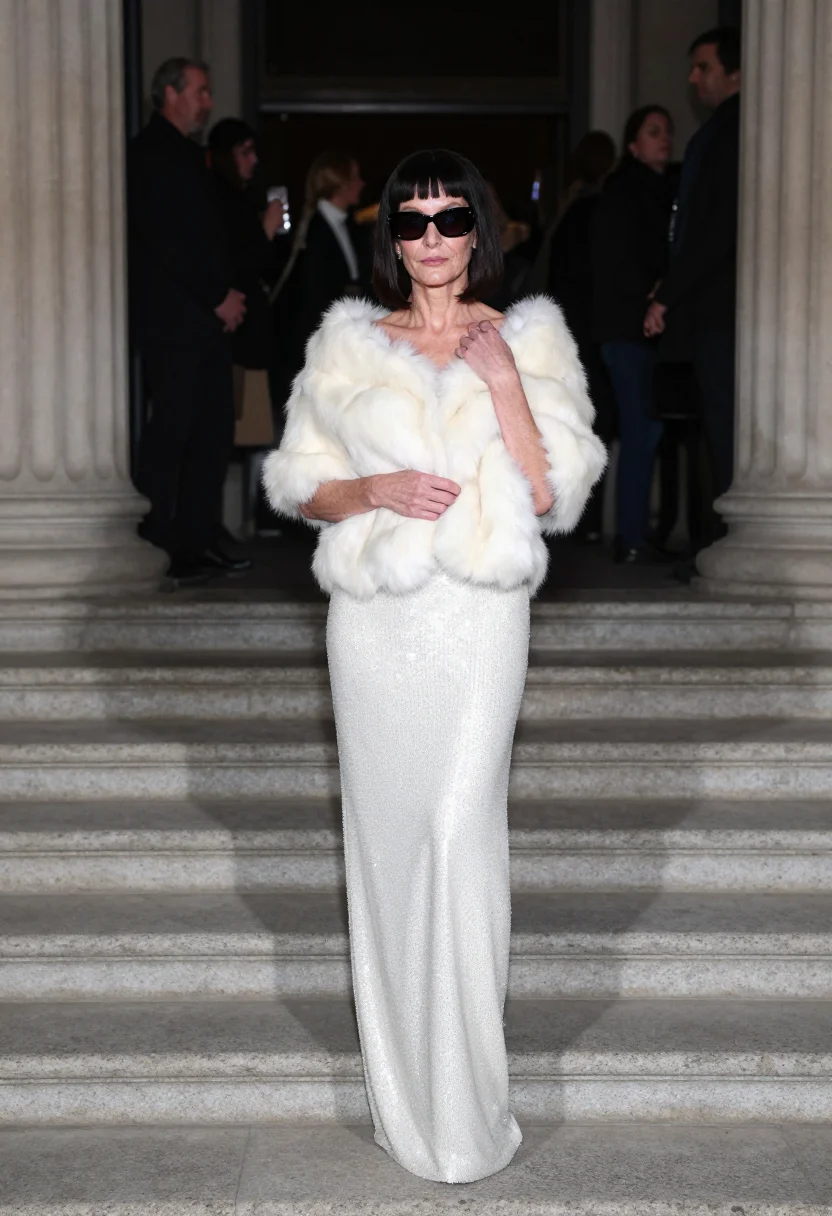 AI anna wintour sample — portrait of a woman, half-length portrait of a Western Europ