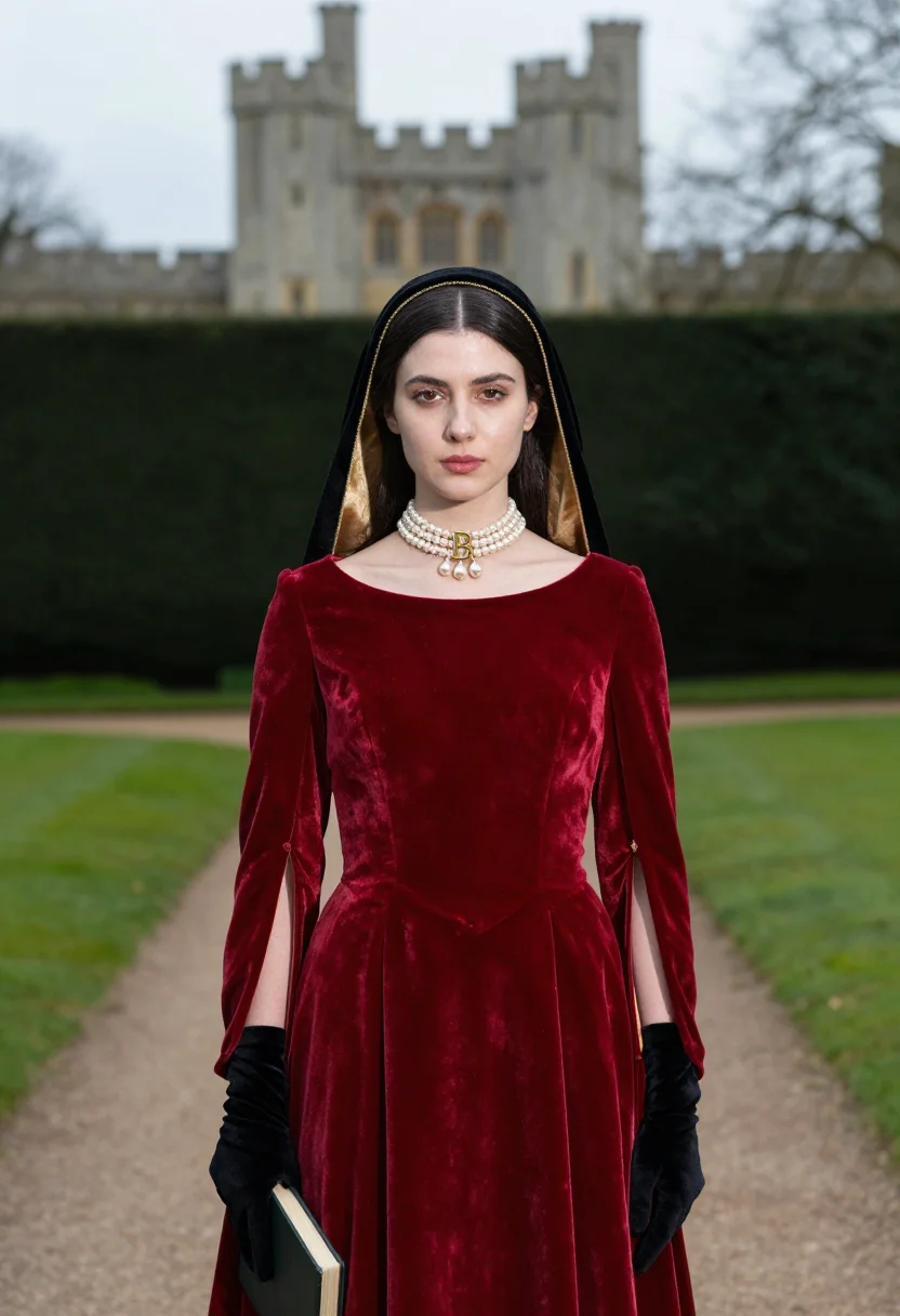 AI anne boleyn sample — portrait of a woman, chest-up portrait of an English woman i