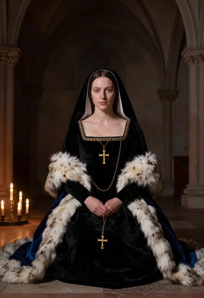 AI anne de bretagne sample — portrait of a woman, three-quarter-length portrait of a West