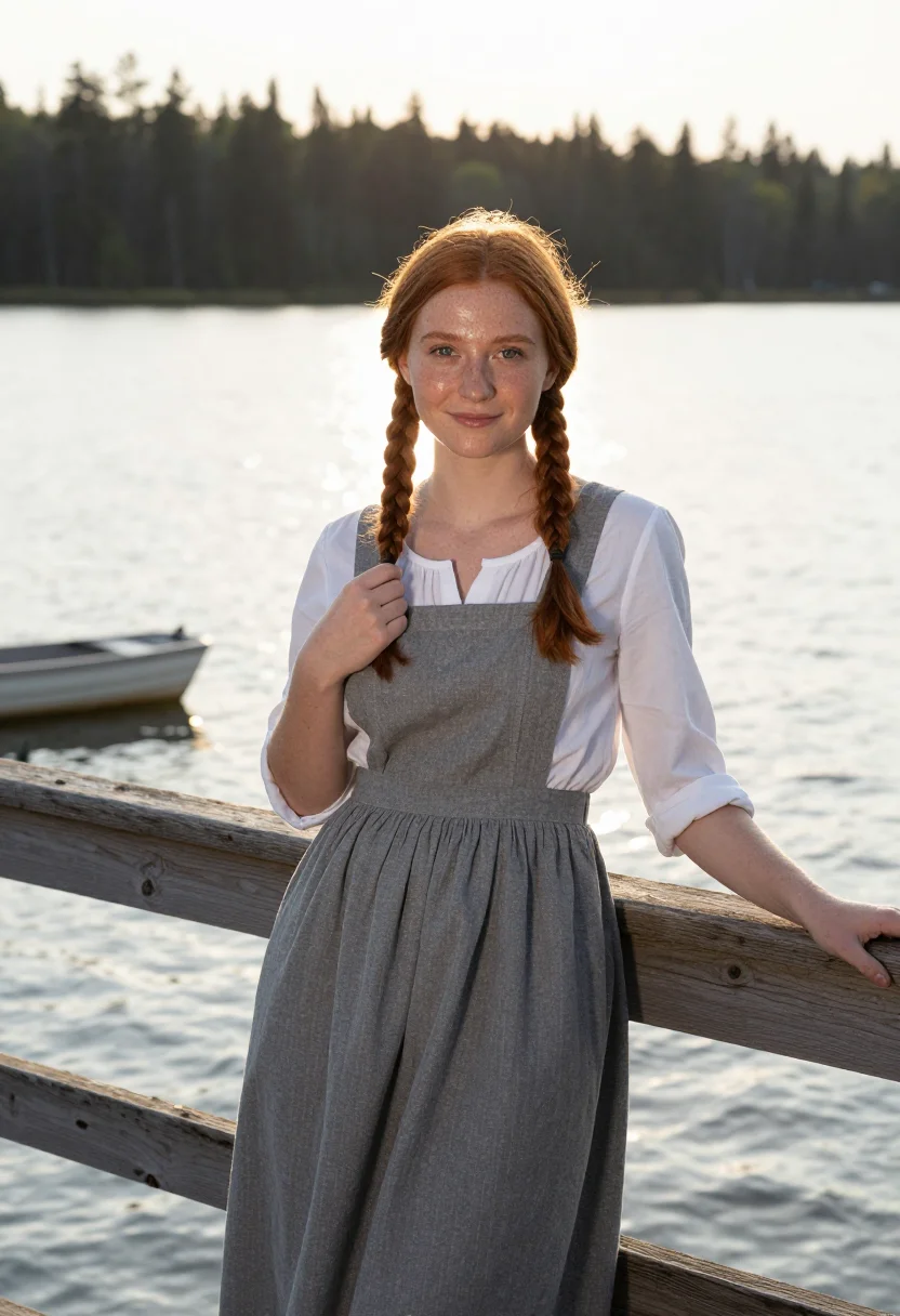 AI anne shirley sample — portrait of a woman, half-length portrait of a young Canadia