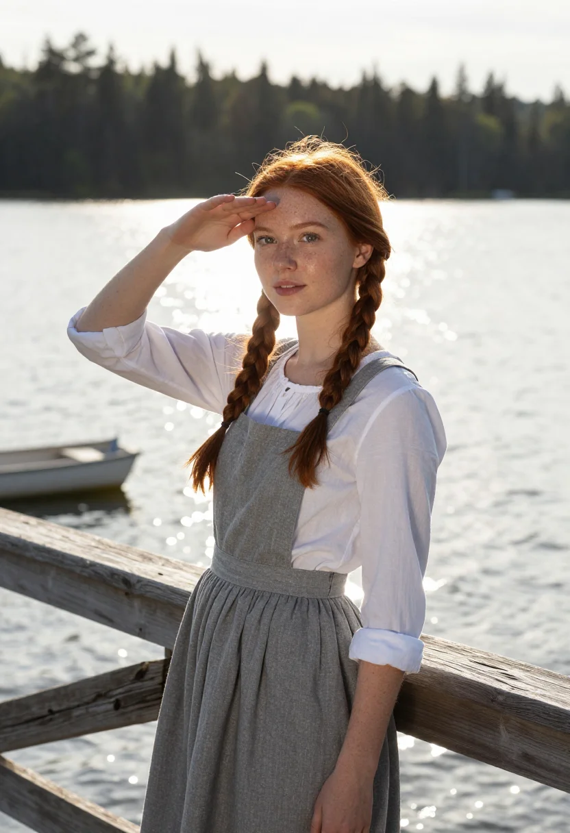AI anne shirley sample — portrait of a woman, close head-and-bust portrait of a young