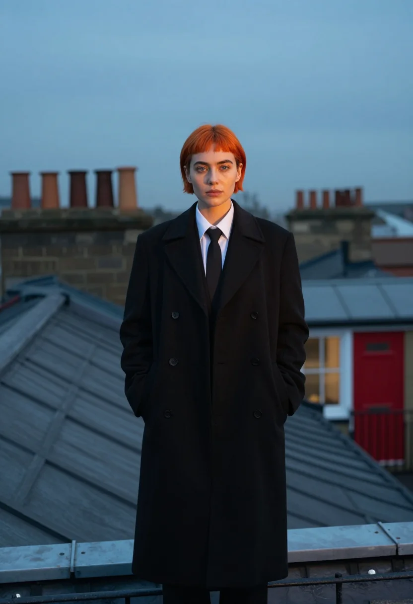 AI annie lennox sample — portrait of a woman, three-quarter-length portrait of a woma