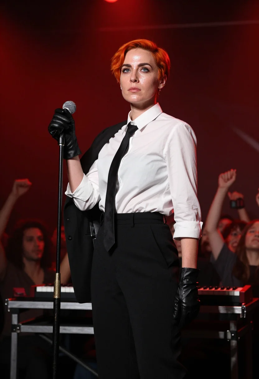 AI annie lennox sample — portrait of a woman, half-length portrait of a woman of Scot