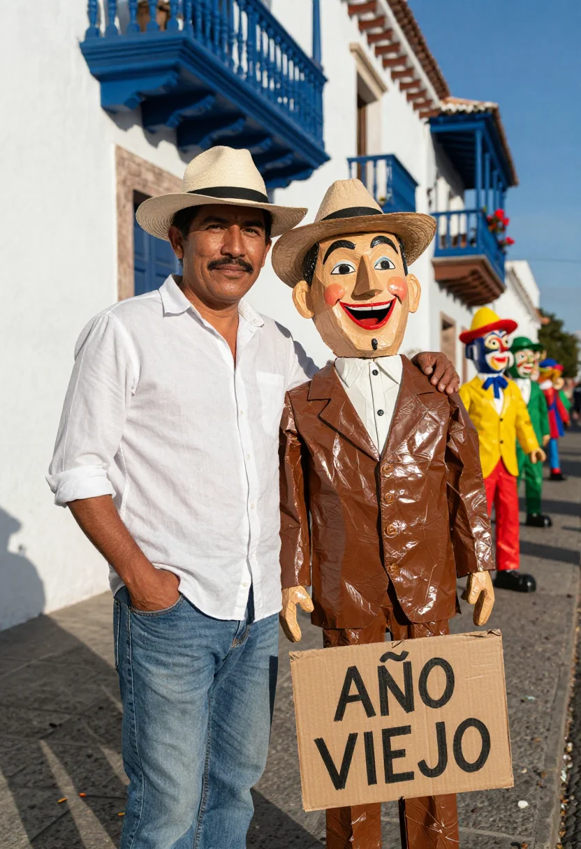 AI ano viejo ecuador sample — portrait of a man, three-quarter-length portrait of an Ecuad