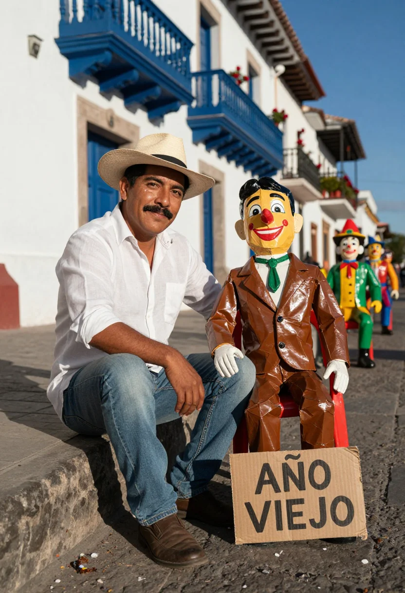 AI ano viejo ecuador sample — portrait of a man, full-length portrait of an Ecuadorian mes