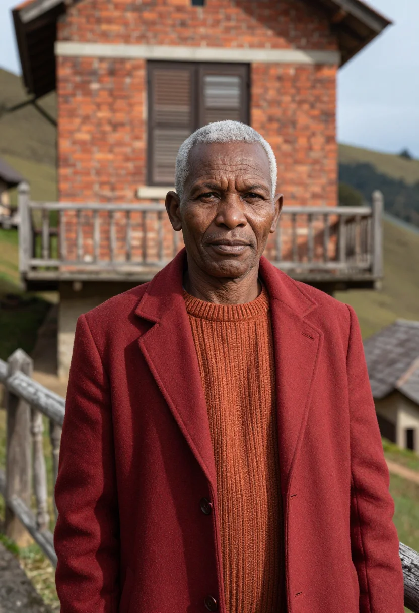 AI antananarivo architect highland brick red sample — portrait of a man, an architect in his early sixties of Mala
