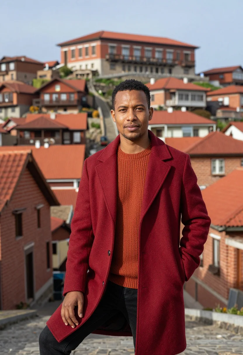 AI antananarivo architect highland brick red sample — portrait of a man, an architect in his early forties of Mala
