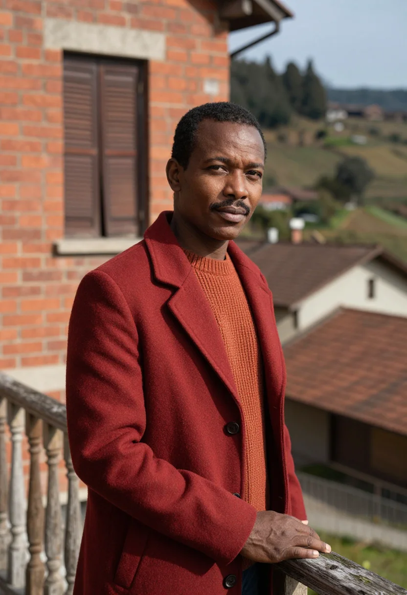 AI antananarivo architect highland brick red sample — portrait of a man, an architect in his early forties of Mala