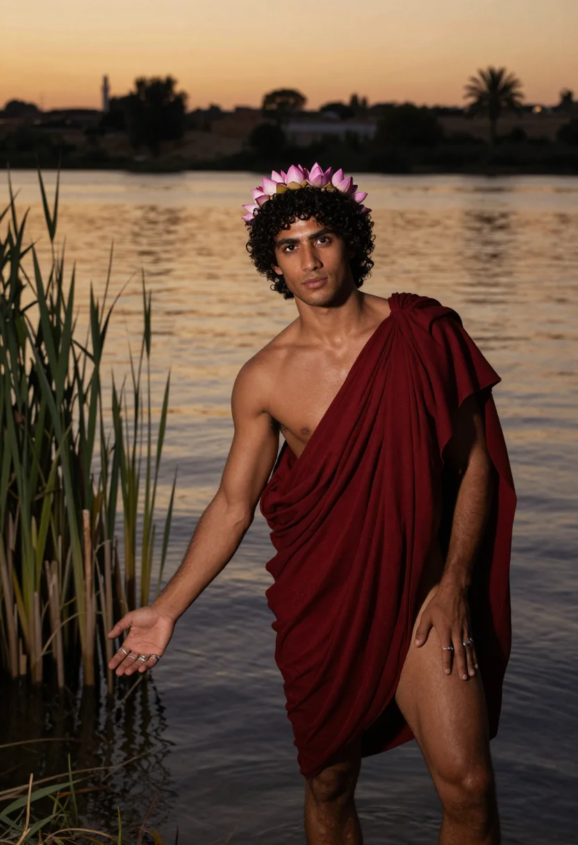 AI antinous sample — portrait of a man, three-quarter-length portrait of a Greek