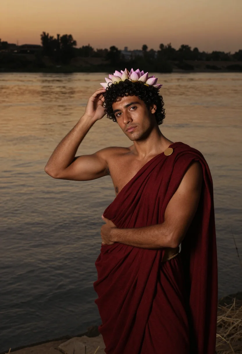 AI antinous sample — portrait of a man, half-length portrait of a Greek man in hi