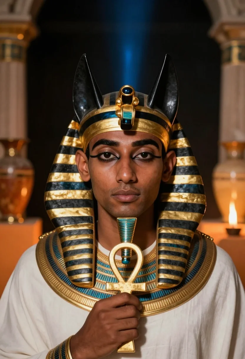 AI anubis sample — portrait of a man, close head-and-shoulders portrait of an E
