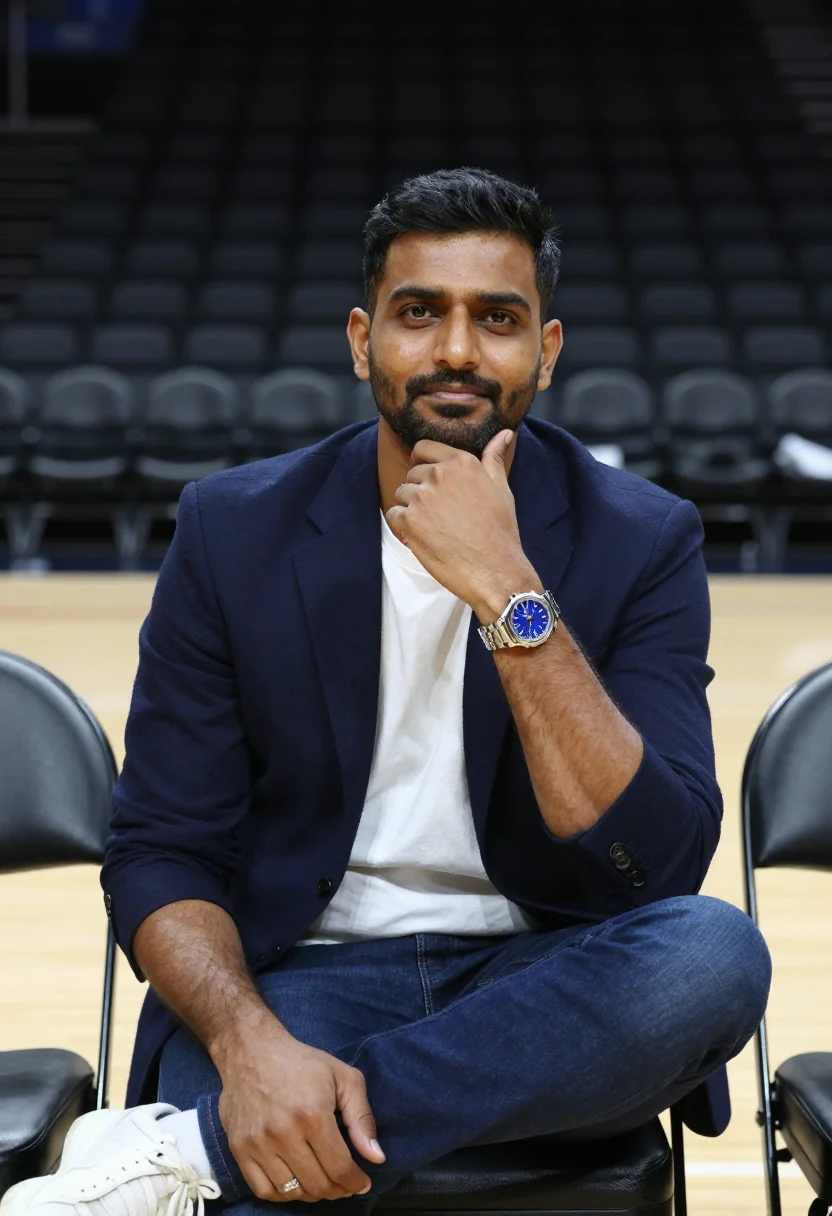 AI ap royal oak sample — portrait of a man, close portrait of a South-Asian man in hi