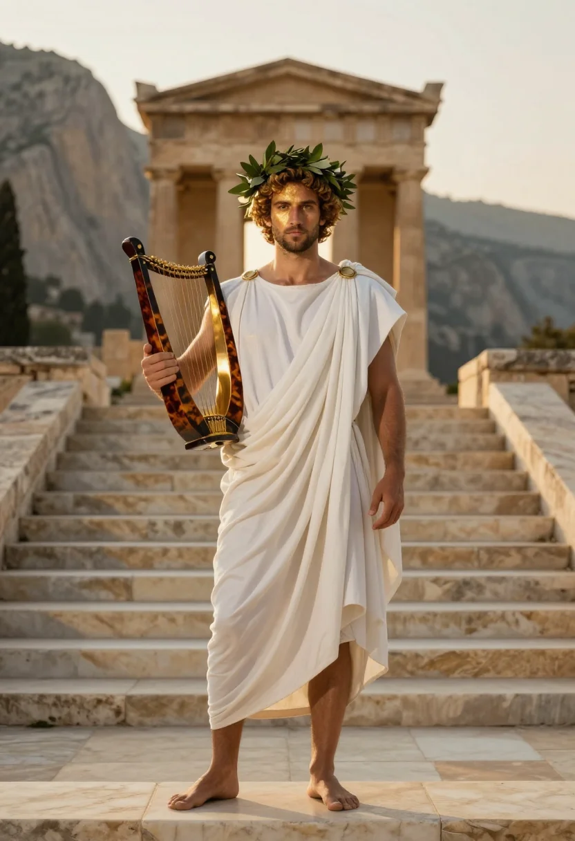 AI apollo sample — portrait of a man, full-length portrait of a Greek man in hi
